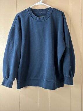 LULULEMON Perfectly Crew Sweatshirt Oversized Pullover Women's 8 Navy